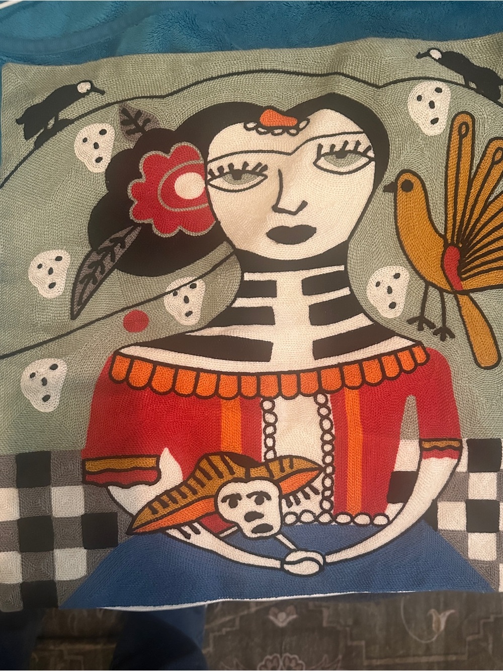 Day of the Dead pillowcase Frida Kahlo